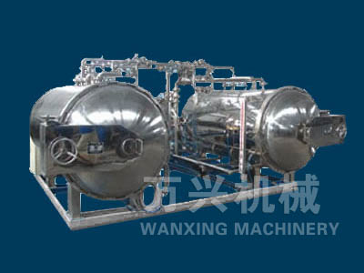 半自動雙鍋并聯(lián)熱水循環(huán)式殺菌鍋